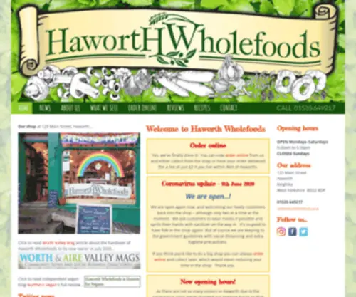 Haworthwholefoods.co.uk(Haworth Wholefoods) Screenshot