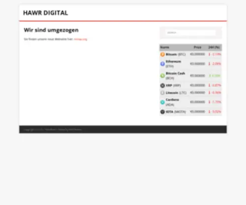 Hawr-Digital.de(Wir sind umgezogen) Screenshot