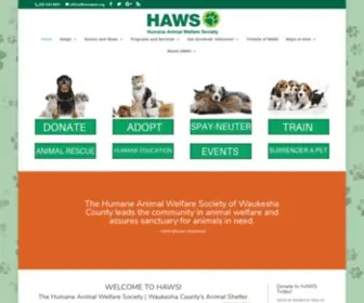Hawspets.org(The Humane Animal Welfare Society) Screenshot