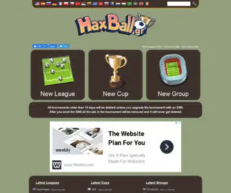 Haxball.gr(League & Cup Generator for Football Game HaxBall) Screenshot