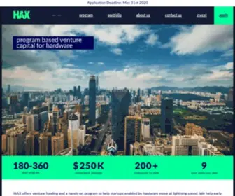 Hax.co(Hands-on Venture Capital for Hard Tech) Screenshot