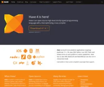 Haxe.org(The Cross) Screenshot