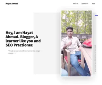 Hayatahmad.com(Hayat Ahmad) Screenshot