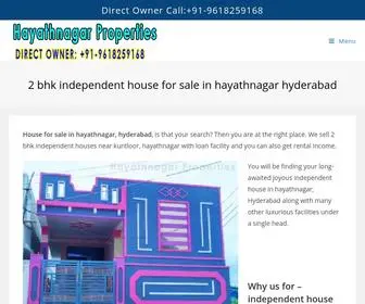 Hayathnagarproperties.com(2 BHK Independent House For Sale In Hayathnagar) Screenshot