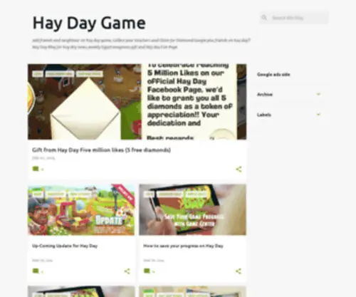 Haydaygameplay.com(Hay Day Game) Screenshot