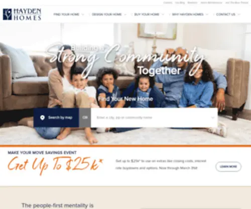 Hayden-Homes.com(Northwest home Builder) Screenshot