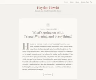 Haydenhewitt.com(Inside my head it's pretty basic) Screenshot