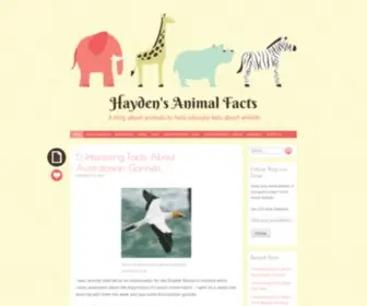 Haydensanimalfacts.com(Hayden's Animal Facts) Screenshot