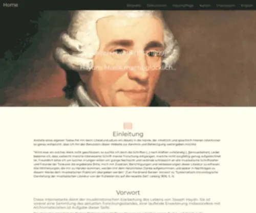 Haydnbio.org(Joseph Haydn Biografie) Screenshot