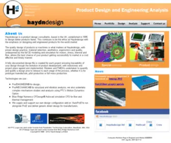 Haydndesign.com(Haydndesign Ltd Product design using PTC software) Screenshot