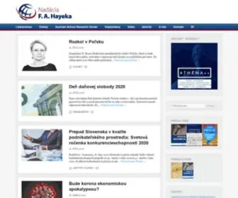 Hayek.sk(Nadácia F. A. Hayeka) Screenshot