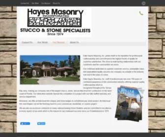 Hayesmasonry.com(Our Mission) Screenshot