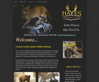 Hayestaxidermy.com(John Hayes Dumont Taxidermy) Screenshot