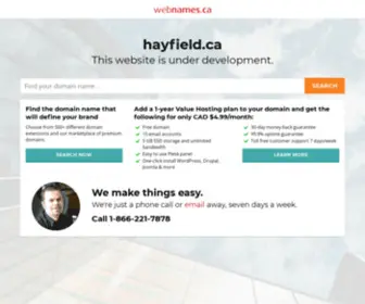 Hayfield.ca(We're In The Hayfield Now Daylily Gardens) Screenshot