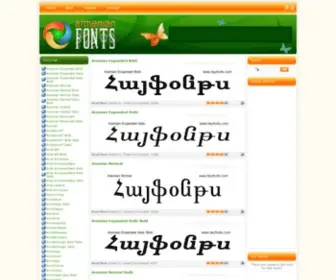 Hayfonts.com(HayFonts Armenian fonts) Screenshot