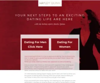 HayleyQuinn.com(Hayley Quinn London Dating Coach) Screenshot