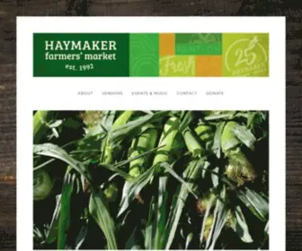 Haymakermarket.com(Haymaker Farmers' Market) Screenshot