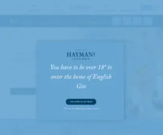 Haymansgin.com(Hayman's Gin) Screenshot