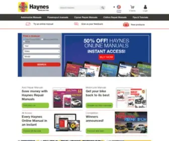 Haynes.co.uk(Haynes Publishing) Screenshot