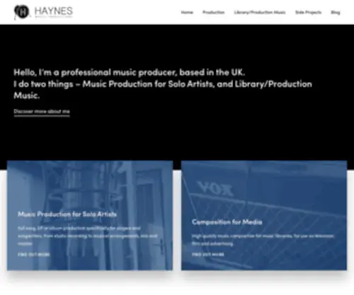Haynesmusic.com(Haynes Music Productions) Screenshot