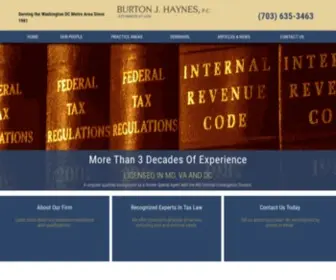 Haynestaxlaw.com(Tax Attorneys by Haynes Tax Law in Fairfax) Screenshot