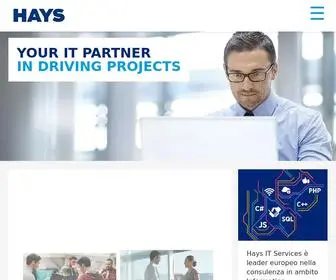 Hays-Itservices.it(Progetti IT Contracting in Italia con Hays ITC) Screenshot