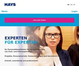 Hays.ch(Personaldienstleister & Personalvermittlung für Experten) Screenshot