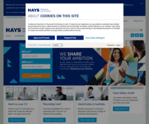 Hays.com.au(Hays recruitment agency) Screenshot