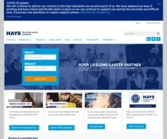 Hays.com(Search for a job or register a vacancy today. Hays) Screenshot