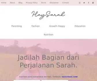 Haysarah.com(Catatan Kecil dari Putri Sarah Hayafizah) Screenshot
