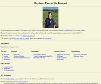 Haywalk.ca(Hayden's Piece of the Internet) Screenshot