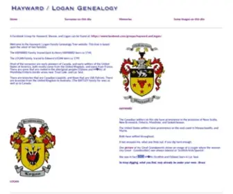 Hayward-Logan.com(Hayward and Logan family genealogy tree) Screenshot