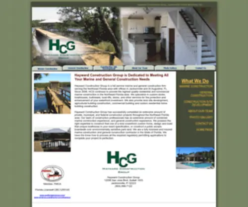 Haywardconstructiongroup.com(Marine and General Construction) Screenshot