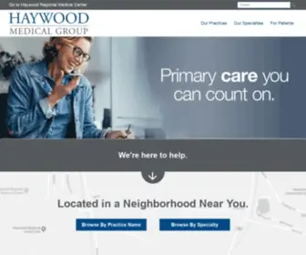 Haywoodmedicalgroup.com(Haywood Medical Group) Screenshot