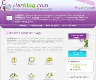 Hazblog.com(Crear un blog gratis gracias a) Screenshot