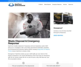 Hazchem.com(Waste Disposal and Emergency Response) Screenshot