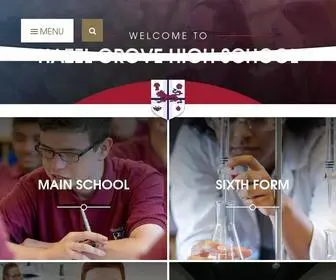 Hazelgrovehigh.co.uk(Hazel Grove High School) Screenshot