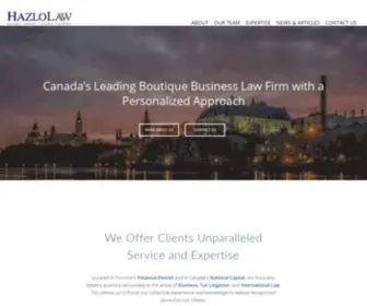 Hazlolaw.com(Canada’s Leading Boutique Business Law Firm) Screenshot