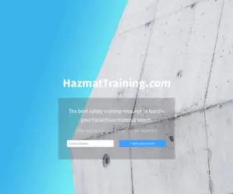 Hazmattraining.com(Hazmat Training) Screenshot