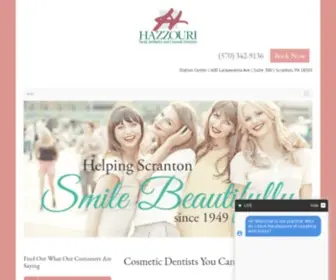 Hazzouridental.com(Cosmetic Dentist in Scranton) Screenshot