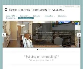 Hbaa.org(Home Builders Association of Alabama) Screenshot