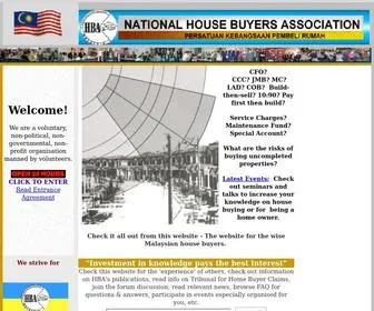 Hba.org.my(National House Buyers Association) Screenshot