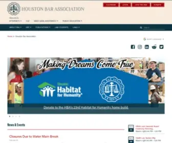 Hba.org(Houston Bar Association) Screenshot