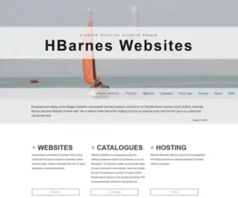 Hbarnes.com(Creating websites for musicians) Screenshot