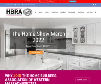 Hbawm.com(The Home Builders & Remodelers Association of Western Massachusetts) Screenshot