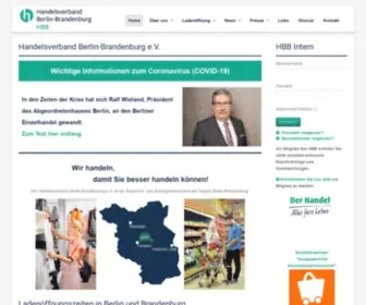 HBB-EV.de(Handelsverband Berlin) Screenshot