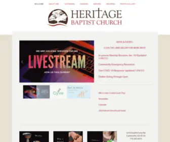 HBccartersville.org(Heritage Baptist Church) Screenshot