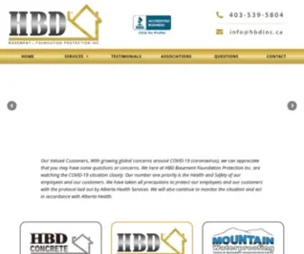 Hbdinc.ca(HBD Basement Repair) Screenshot