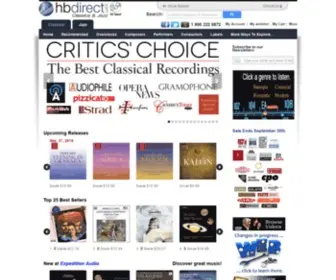Hbdirect.com(Buy Classical Music CDs & DVDs Online) Screenshot