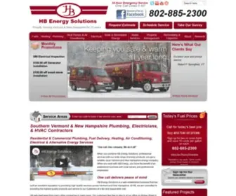 Hbenergy.com(Southern Vermont & New Hampshire Plumbers) Screenshot